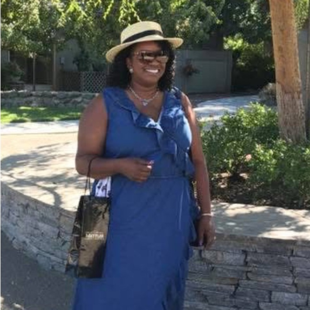 Chic Blue Denim Ruffle Dress